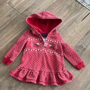 24 month Ralph Lauren long sleeve sweatshirt hoodie with ruffle / ice skate bear